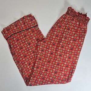Aerie Loungepants‎ Womens Small Red Green Blue Stretchy Paper Bag Waist Casual